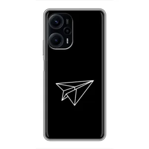 Чохол з картинками на чорному фоні для Xiaomi POCO F5 (Літак)