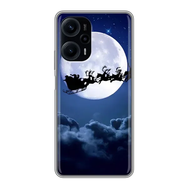 Чехол с рисунком «Санта - луна» для Xiaomi POCO F5 Чехол с рисунком «Санта - луна» для Xiaomi POCO F5