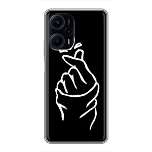 Чехлы (Знак сердечка) на Xiaomi POCO F5 (Сердце на черном)