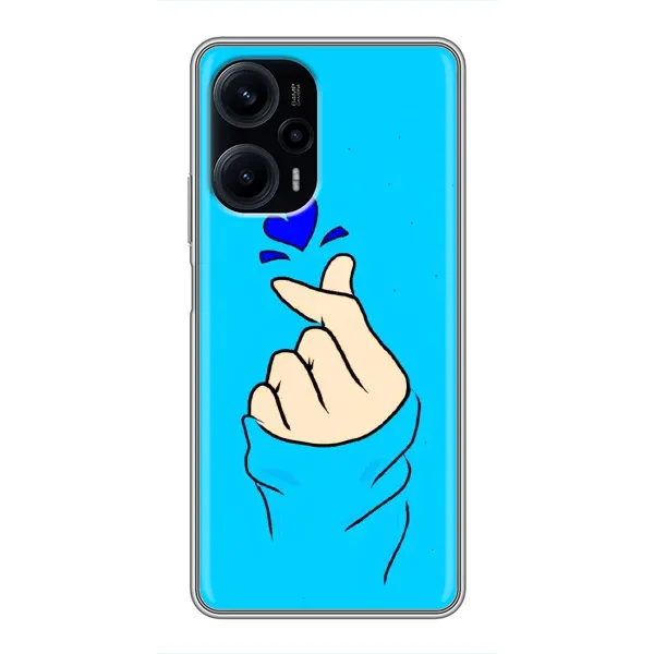 Чохол з малюнком «Сердечко на синоьому» для Xiaomi POCO F5 Чохол з малюнком «Сердечко на синоьому» для Xiaomi POCO F5