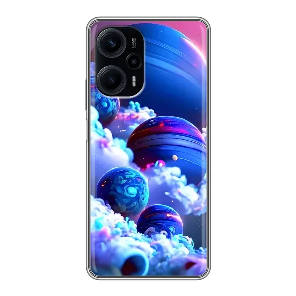 Чехол с рисунком «Синие планеты» для Xiaomi POCO F5 Чехол с рисунком «Синие планеты» для Xiaomi POCO F5