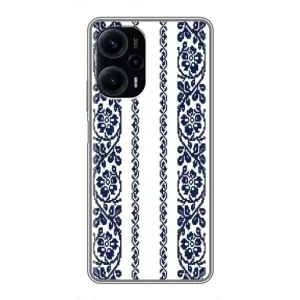 Силиконовый Чехол на Xiaomi POCO F5 с картинкой Вышиванки (Синяя вышиванка)