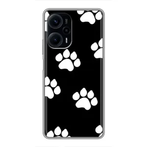 Бампер для Xiaomi POCO F5 с картинкой "Песики" (Следы собак)