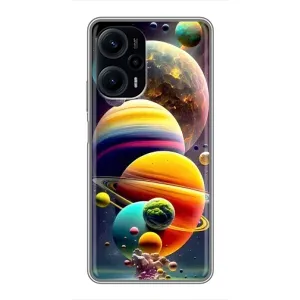 Чохол (ТПУ) з планетами на Xiaomi POCO F5 (Сонячна система)