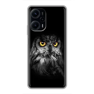 Чехлы с принтом СОВЫ для Xiaomi POCO F5 (Сова на чёрном)