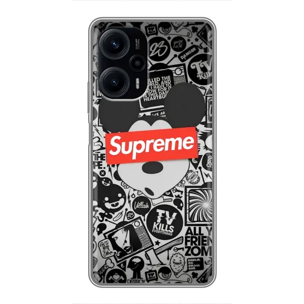 Чехол с рисунком «Supreme Маус» для Xiaomi POCO F5 Чехол с рисунком «Supreme Маус» для Xiaomi POCO F5