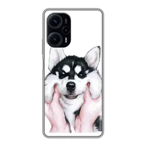Бампер для Xiaomi POCO F5 с картинкой "Песики" (Собака Хаски)