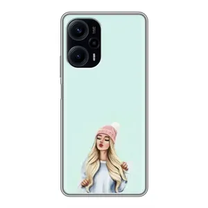 Силіконовый Чохол на Xiaomi POCO F5 з картинкой Модных девушек (В шапці)