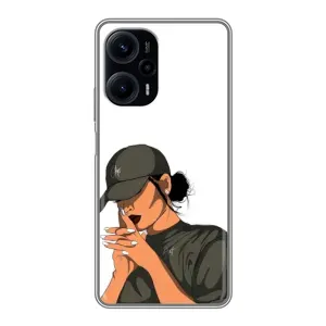 Силіконовый Чохол на Xiaomi POCO F5 з картинкой Модных девушек (У зеленому)