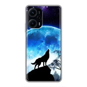 Чохол з Вовком на Xiaomi POCO F5 (Виє на місяць)