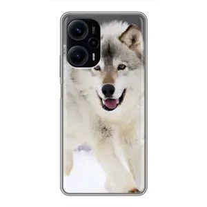 Чохол з Вовком на Xiaomi POCO F5 (Вовк біжить по снігу)
