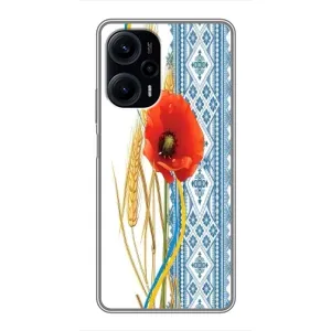 Силиконовый Чехол на Xiaomi POCO F5 с картинкой Вышиванки (Вышиванка с цветком)