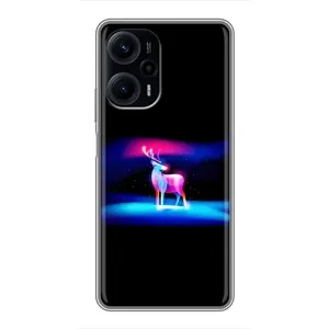 Силиконовый бампер с картинкой животных для Xiaomi POCO F5 (Яркий олень)