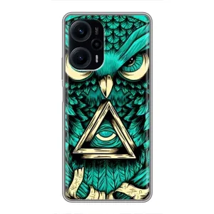 Чехлы с принтом СОВЫ для Xiaomi POCO F5 (Зеленая сова)