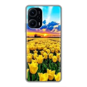 Чохли з картинкою (Тюльпани) на Поко Ф5 (Жовті тюльпани)
