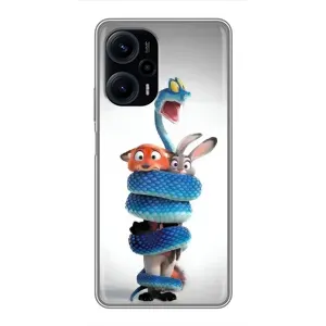 Силіконовий чохол з принтом Зоотрополіс для Xiaomi POCO F5 (Змія Зоо)
