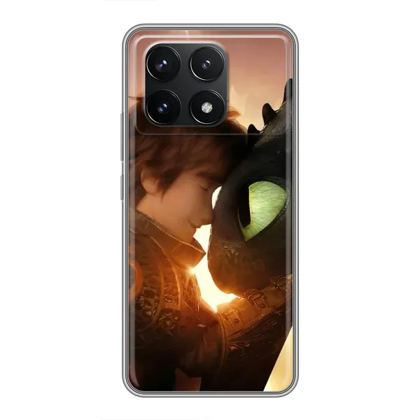 Чехол с рисунком «Беззубик и Иккинг» для Xiaomi POCO F6 Pro Чехол с рисунком «Беззубик и Иккинг» для Xiaomi POCO F6 Pro