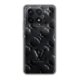 Текстурный Чехол Louis Vuitton для Поко Ф6 Про (Черный ЛВ)