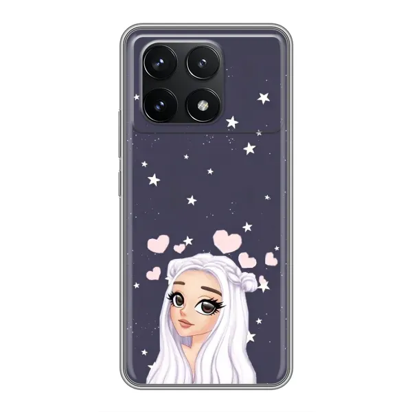 Чехол с рисунком «Девушка и сердечки» для Xiaomi POCO F6 Pro Чехол с рисунком «Девушка и сердечки» для Xiaomi POCO F6 Pro