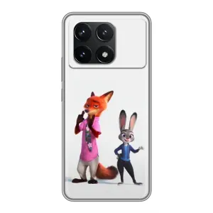 Силіконовий чохол з принтом Зоотрополіс для Xiaomi POCO F6 Pro (Джуді і Нік)