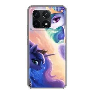 Чехол Unicorn на Xiaomi POCO F6 Pro (Единорожки на тучках)