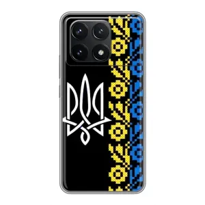 Силиконовый Чехол на Xiaomi POCO F6 Pro (Герб и вышыванка)