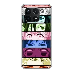 Силиконовые чехлы с глазами Anime для Поко Ф6 Про (Глаза Хашира)