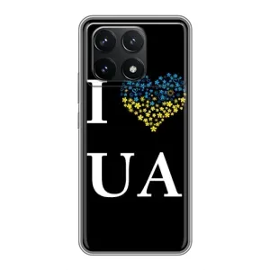 Силиконовый Чехол на Xiaomi POCO F6 Pro (Я-Украина) (I Love UA)