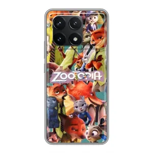 Силіконовий чохол з принтом Зоотрополіс для Xiaomi POCO F6 Pro (Колаж героїв)