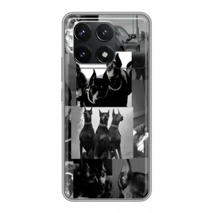 Чехол ДОБЕРМАН для Xiaomi POCO F6 Pro (Коллаж Доберман)