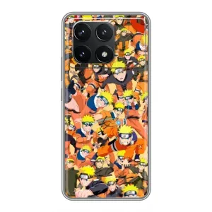 Чехлы с принтом Наруто на Xiaomi POCO F6 Pro (Коллаж Наруто)