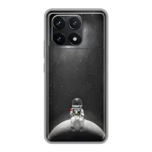 Силіконовый Чохол з принтом "Космонавти" на Xiaomi POCO F6 Pro (Космонавт романтик)