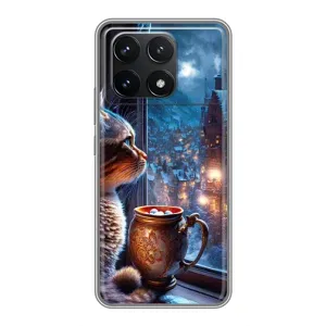 Чехлы на Новый Год Xiaomi POCO F6 Pro (Кот новогодний)
