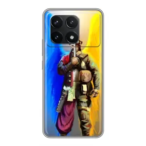 Чехол с картинкой (Патриотический КОЗАК) на Xiaomi POCO F6 Pro (Козак с крыльями)