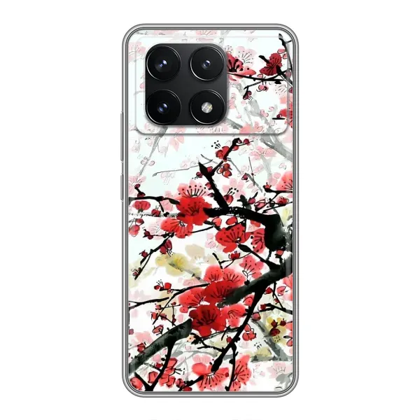 Чехол с рисунком «Красивая Сакура» для Xiaomi POCO F6 Pro Чехол с рисунком «Красивая Сакура» для Xiaomi POCO F6 Pro