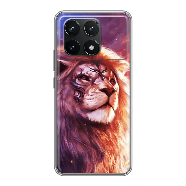 Чехол с рисунком «Красочный ЛЕВ» для Xiaomi POCO F6 Pro Чехол с рисунком «Красочный ЛЕВ» для Xiaomi POCO F6 Pro