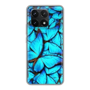 Силиконовый бампер с картинкой животных для Xiaomi POCO F6 Pro (Крылья бабочек)