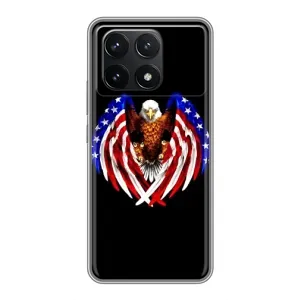 Чохол Прапор USA для Xiaomi POCO F6 Pro (Крила США)