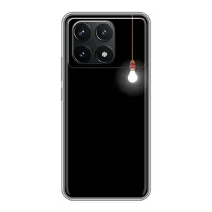 Чохол з картинками на чорному фоні для Xiaomi POCO F6 Pro (Лампочка)