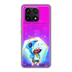 Чохол Бравл Старс для Xiaomi POCO F6 Pro (Леон у костюмі Акули)