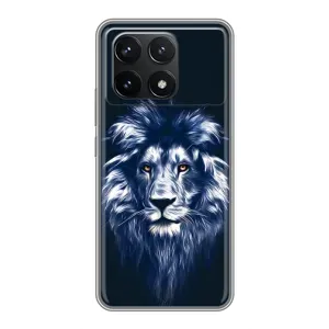 Чохол з картинкою на Xiaomi POCO F6 Pro (Лев – синій)