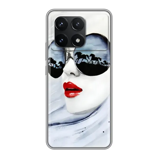 Чехол с рисунком «Любительница коней» для Xiaomi POCO F6 Pro