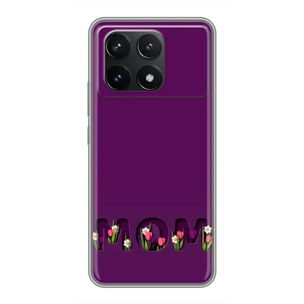 Чехол с рисунком «Мама с цветами» для Xiaomi POCO F6 Pro Чехол с рисунком «Мама с цветами» для Xiaomi POCO F6 Pro