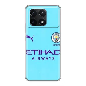 Силиконовые Чехлы принт Футбол на Xiaomi POCO F6 Pro (Man City)