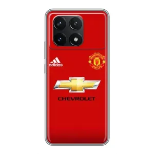 Силиконовые Чехлы принт Футбол на Xiaomi POCO F6 Pro (Man United)