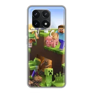Чохли для Xiaomi POCO F6 Pro (Персонажі МайнКрафт) (Майн-крафт)