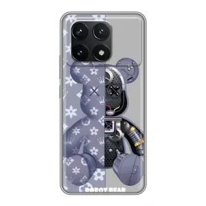 Силиконовый чехол для Xiaomi POCO F6 Pro (Медведь Louis Vuitton)