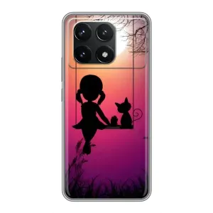 Дівчачий Чохол для Xiaomi POCO F6 Pro (На гойдалці)