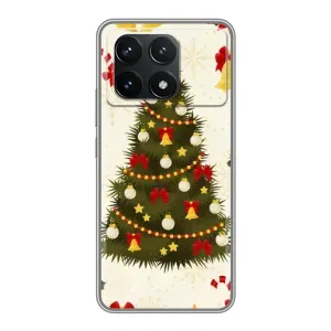 Чехол Новогодняя Елка на Xiaomi POCO F6 Pro (Новогодний принт)