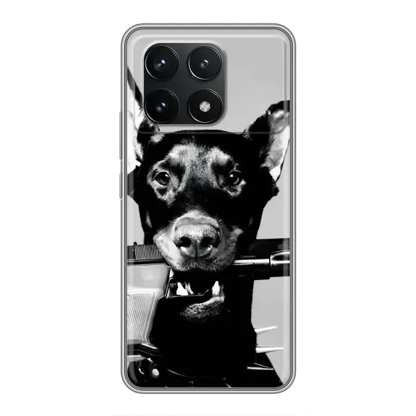 Чехол с рисунком «Опасный доберман» для Xiaomi POCO F6 Pro Чехол с рисунком «Опасный доберман» для Xiaomi POCO F6 Pro